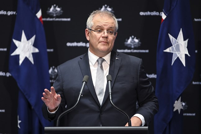Australiens premiärminister Scott Morrison. Arkivbild.