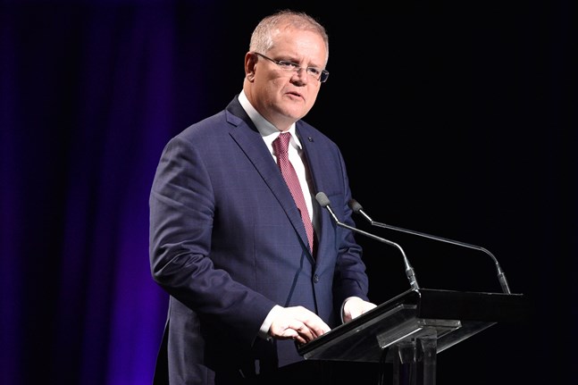 Australiens premiärminister Scott Morrison. Arkivbild.