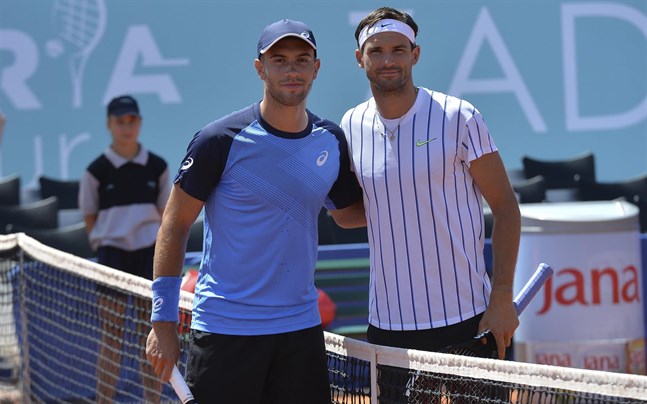 Grigor Dimitrov och Borna Coric möttes i en uppvisningsmatch i kroatiska Zadar i lördags. Nu har båda testat positivt för covid-19.