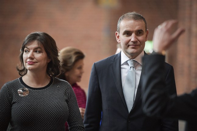 Islands president Gudni Jóhannesson och Islands första dam Eliza Reid vid ett besök i Sverige 2018. Arkivbild.