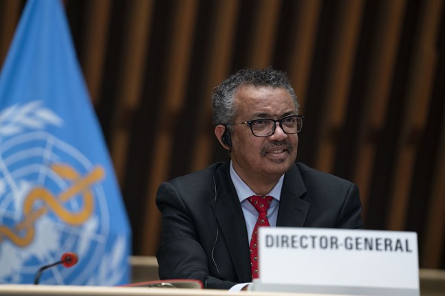 WHO-chefen Tedros Adhanom Ghebreyesus. Arkivbild.