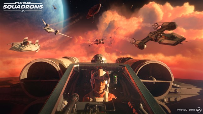 Fem mot fem gör upp i "Star wars: Squadrons", där det är möjligt att möta spelare över plattformsgränserna. Fem ansågs vara lagom för ett lag. "Den genomsnittlige spelaren behöver en mindre grupp för att på ett realistiskt sätt kunna koordinera sig", säger Ian Frazier, kreativt ansvarig för spelet. Pressbild.