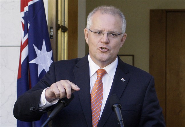 Australiens premiärminister Scott Morrison. Arkivbild.