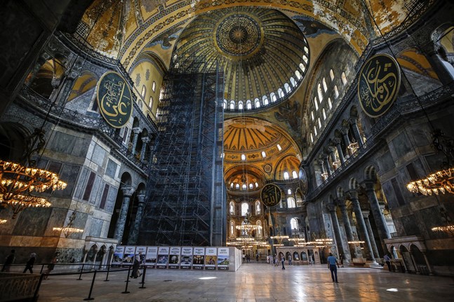 Den bysantiska katedralen Hagia Sofia ska omvandlas till moské. Arkivbild