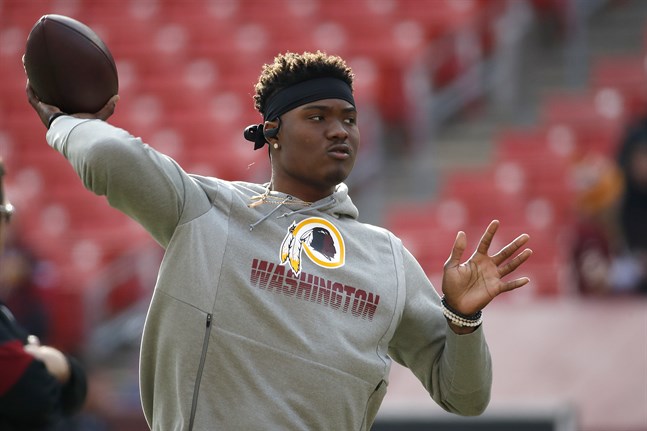 Washingtons quarterback Dwayne Haskins kan snart spela för ett lag med ett nytt namn.