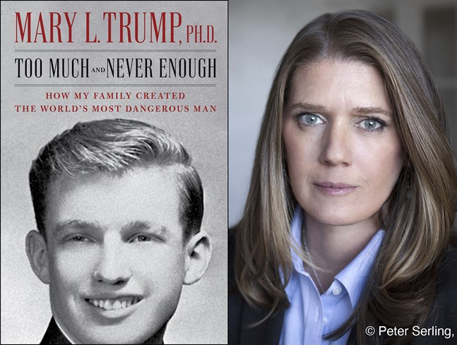 Bokens omslag, samt förlagets foto av Mary Trump.