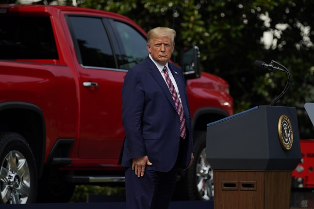 USA:s president Donald Trump, bild från i torsdags.