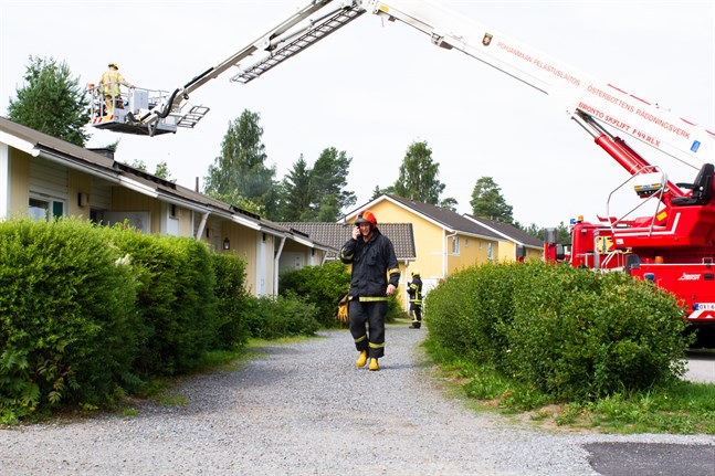 Branden är på Tallmarksvägen.