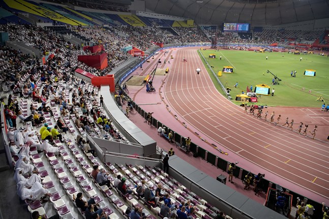 Friidrotts-VM avgjordes på Khalifa-stadion i Doha förra året. Arkivbild.