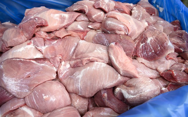 Sexton anställda på Danish Crowns slakteri i Ringsted i Danmark har smittats av coronavirus och produktionen går på halvfart. Arkivbild.