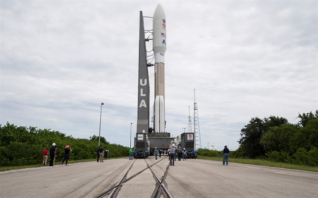 Rymdsonden lastad med Perseverance vid Nasas anläggning Cape Canaveral i Florida. Bild från tidigare i veckan.