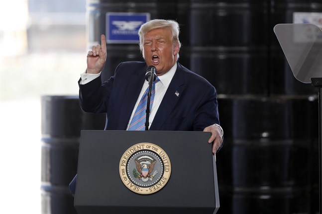 USA:s president Donald Trump tycks föreslå att presidentvalet ska skjutas upp. Arkivbild.