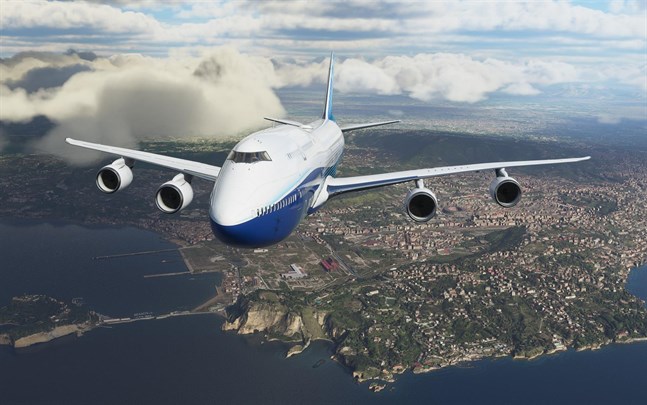 I standardversionen av "Microsoft flight simulator" finns 20 flygplan, däribland Boeings 747.
