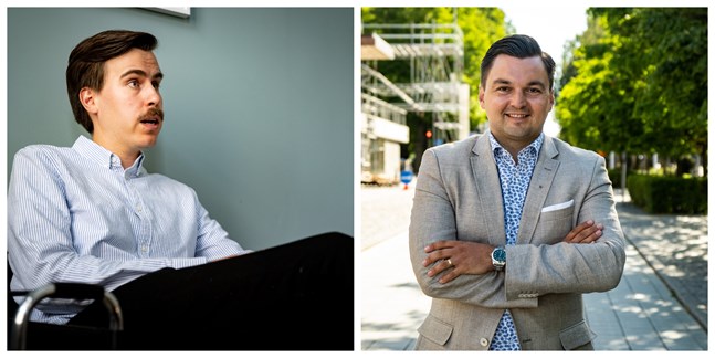 Matias Mäkynen (SDP) och Joakim Strand (SFP) är riksdagsledamöter från Vasa.