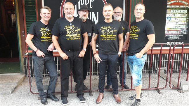 Dollan & Friends är (från vänster) Tomas Fant, Johan Hedman, Stefan Brokvist, Patrick Linman, Henrk Berg och Eddie Österåker.