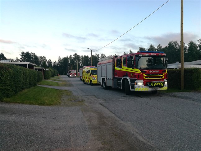 Flera enheter ryckte ut till Gamla Vasa på fredagskvällen.