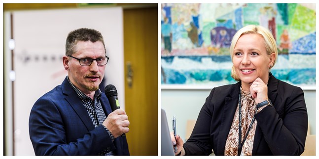 Mikael Lindvall och Johanna Holmäng vill båda bli kretsordförande för SFP i Österbotten.