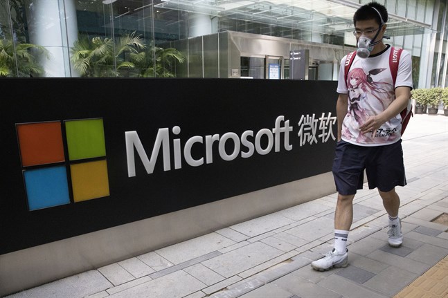 Microsoft har en huvudroll i spelet kring Tiktok. Bild från det amerikanska företagets kontor i Peking.