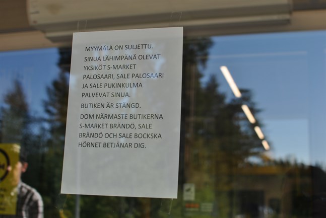 S-Market i Gerby stängdes strax efter klockan 9 i morse.