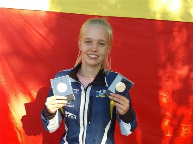 IF Krafts Emma Nyman tog guld i junior-FM i höjdhopp i Kemi på fredagen.