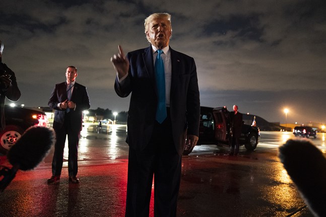 President Donald Trump vid en pressträff tidigare i veckan.
