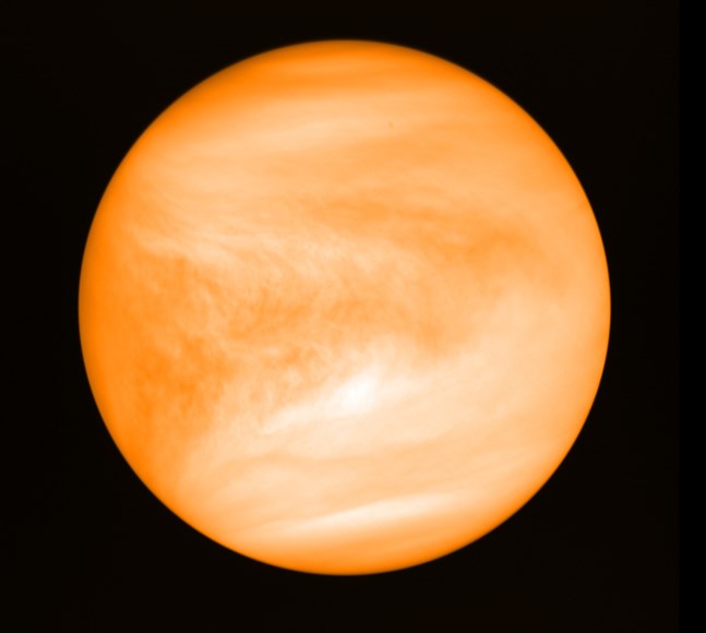 Venus – med ett nyupptäckt ämne i atmosfären som möjligen skulle kunna indikera liv. Arkivbild.