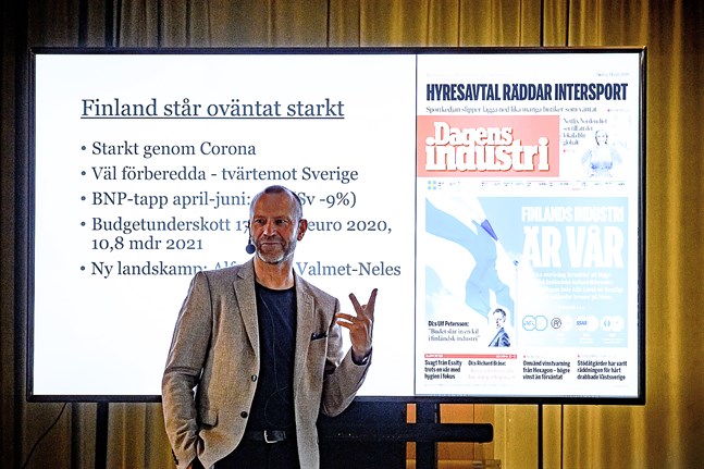 Lita aldrig på Sverige, sade Peter Fellman, när han besökte den tidigare hemstaden Jakobstad på Jaros seminarium.