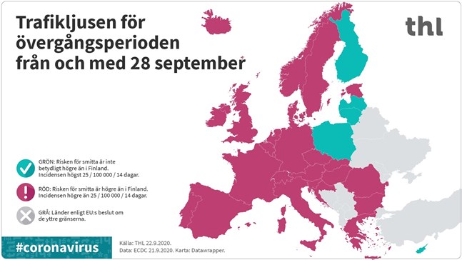 Den nya kartan börjar gälla från och med den 28 september.