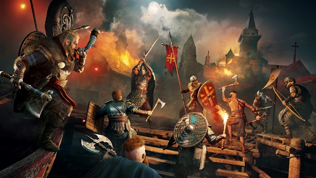 Bland spelen som kommer att erbjudas finns flera titlar från spelserien "Assassin’s Creed", på bilden syns spelet "Assassin's creed Valhalla".