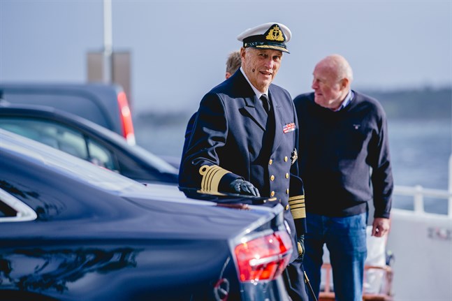 Kung Harald i Oslo på torsdagen.