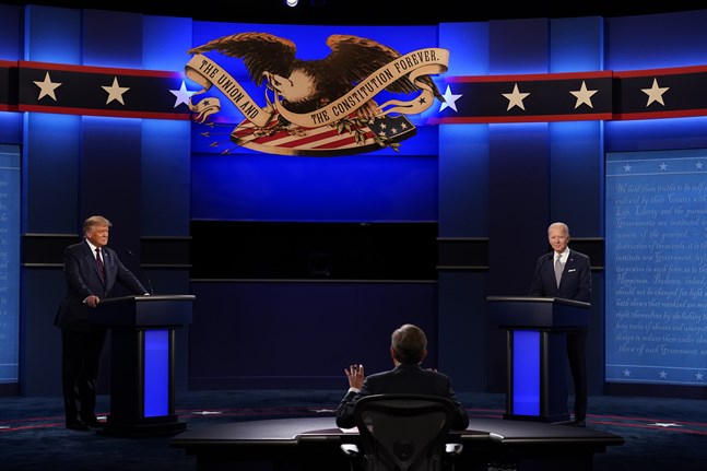 USA:s president Donald Trump och den demokratiske utmanaren Joe Biden möts i Cleveland för den första debatten inför valet.