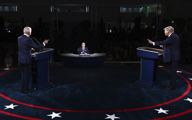 USA:s president körde på "som en ångvält" i debatten med Demokraternas Joe Biden.