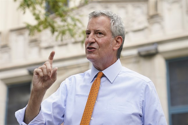 New Yorks borgnästare Bill de Blasio. Arkivbild.