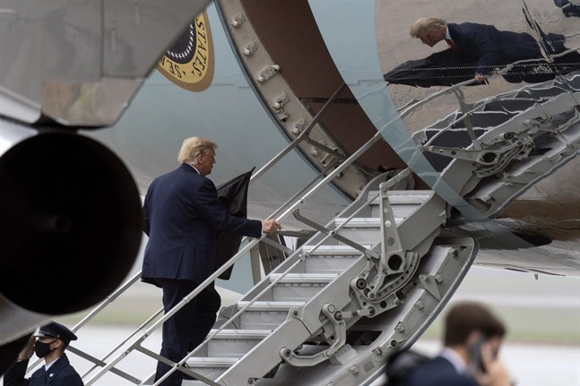Trump har testat negativt mot coronaviruset, enligt Vita husets läkare. Arkivbild.