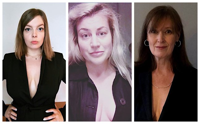 Rebecca Åkers, Anna Övergaard och Wivan Nygård-Fagerudd är några av de finländare som valt att stöda statsminister Sanna Marin genom att publicera en bild på sig själv iklädd endast kavaj.