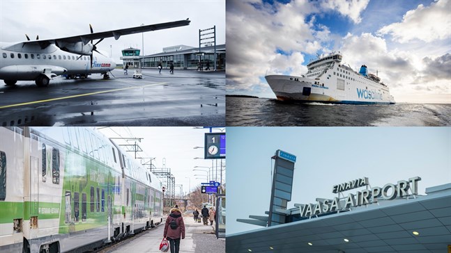Alla allmänna kommunikationsmedel lider av pandemin. Flyget har tappat flest passagerare, tågen minst. Färjan har kvar sin frakt och sin nyttotrafik.