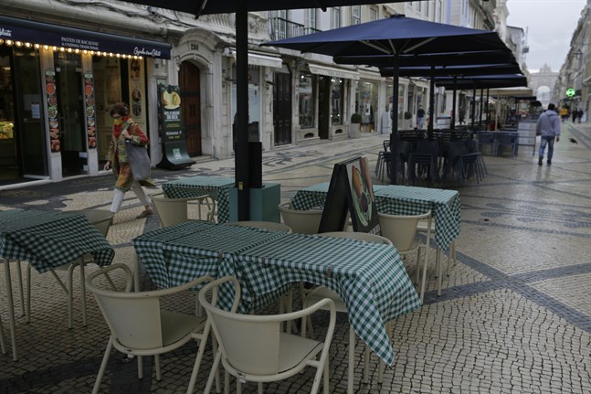 Lugnt på gatorna i Lissabon tidigare i veckan.