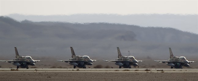 Israeliska F-16-plan. Arkivbild.