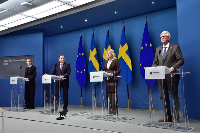 Nytt scenario om coronasmittspridningen presenterades av Folkhälsomyndigheten på en pressträff med statsministern.