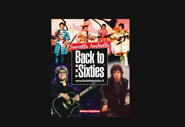 Så här ser omslaget ut till Markku Veijalainens bok "Suurella tunteella. Back to the Sixties" som kom ut på readme.fi i oktober 2020.