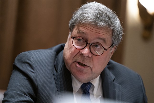 William Barr är USA:s avgående justitieminister. Arkivbild.