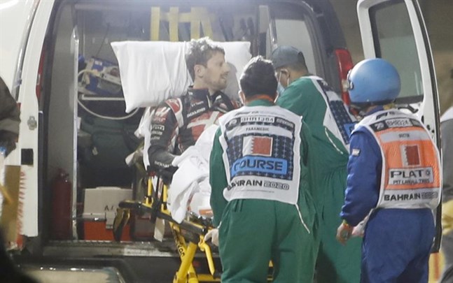 Haas-föraren Romain Grosjean kraschade otäckt i förra helgens race i Bahrain.