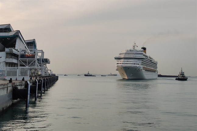 Ett kryssningsfartyg anländer till Singapore. Arkivbilden är tagen i ett annat sammanhang.