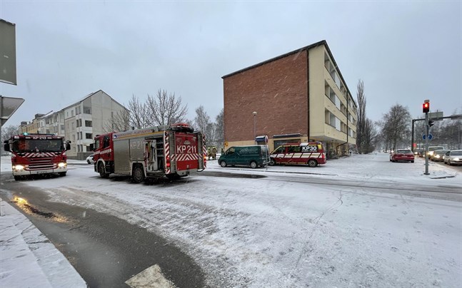 Brand i våningshus vid Frams korsning.