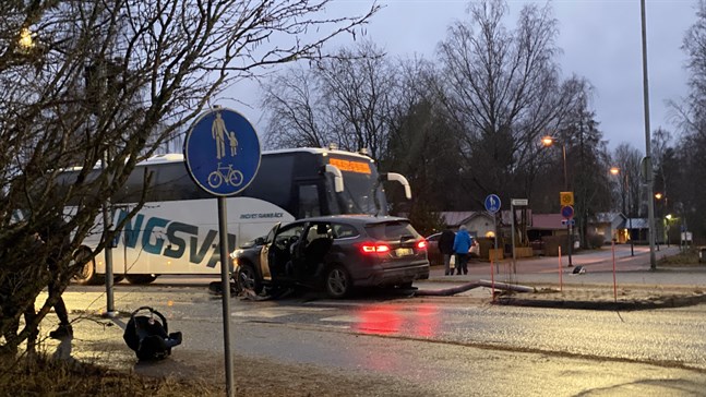 En singelolycka inträffade i närheten av Kyrkostrands skola på onsdagseftermiddagen.