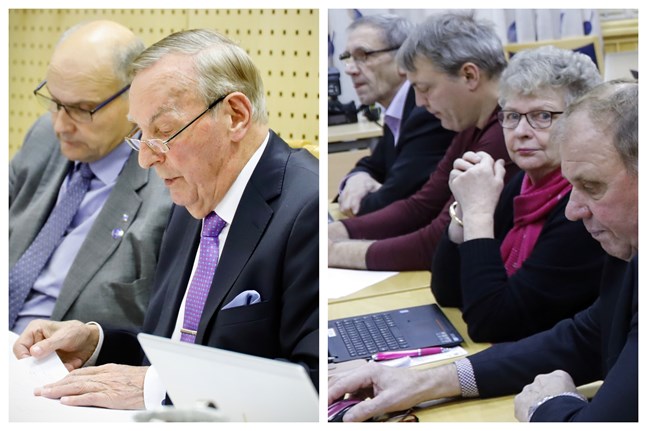 Lorenz Uthardt (närmast kameran på vänstra bilden) och Christina Nygård (nästnärmast kameran på högra bilden) ställer inte upp i kommunalvalet.