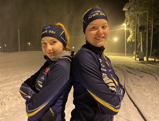 Ellinor Halonen och Johanna Häggkvist har stora stövlar att fylla om de vill bli lika bra som sina storasyskon. Men båda är på god väg i alla fall.