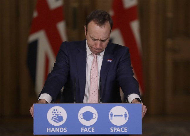 Storbritanniens hälsominister Matt Hancock.