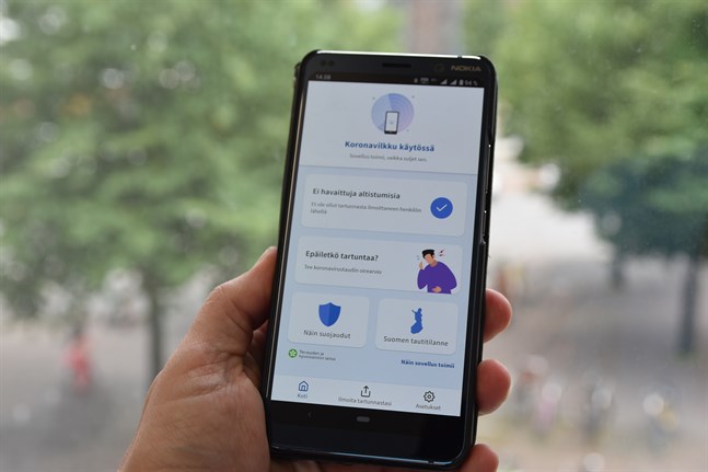 Coronablinkern lanserades i Finland i slutet av augusti 2020.