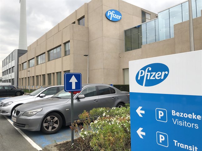 Amerikanska läkemedelsjätten Pfizer har valt ut sin fabrik i Puurs i Belgien som en av de två globala produktionsplatserna för bolagets covid-19-vaccin. Arkivfoto.